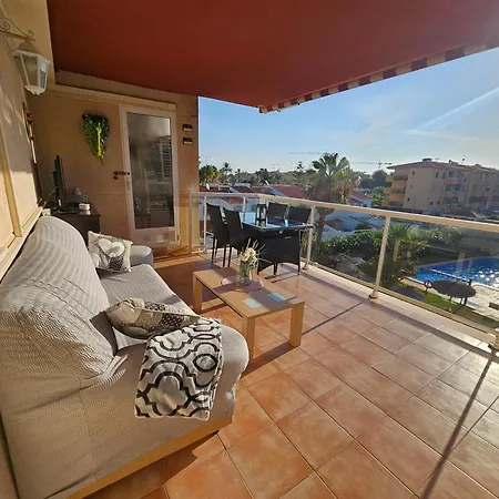 アパート Acogedor Con Terraza Y Vistas Al Jardin デニア